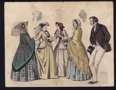 Placa de moda alemana, mediados del siglo XIX de German School