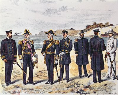 Uniformes navales alemanes, finales del siglo XIX de German School