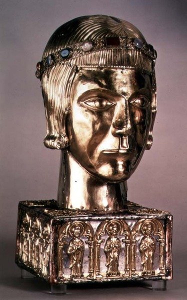 Cabeza dorada de San Eustaquio, c.1210, Alemania de German School