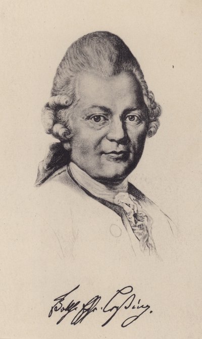 Gotthold Ephraim Lessing, filósofo, escritor y dramaturgo alemán de la Ilustración (litografía) de German School