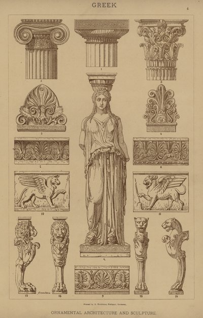 Griego, Arquitectura Ornamental y Escultura de German School