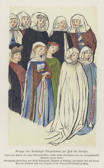 Grupo de mujeres de Constanza de la época del Concilio de Constanza de German School