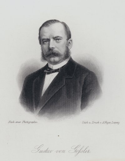 Gustav von Gossler, abogado y administrador alemán (grabado) de German School
