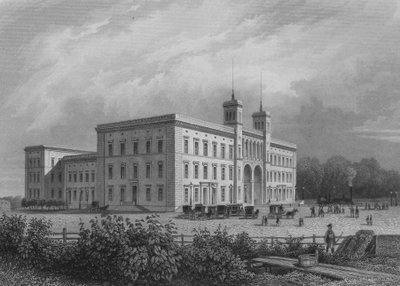 Estación de Hamburgo, Berlín (grabado en acero) de German School