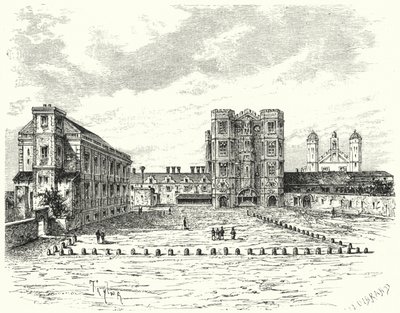 Palacio de Hampton Court, Richmond upon Thames (grabado) de German School