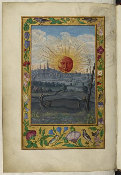 Harley 3469 f.33v The Sun, ilustración de 