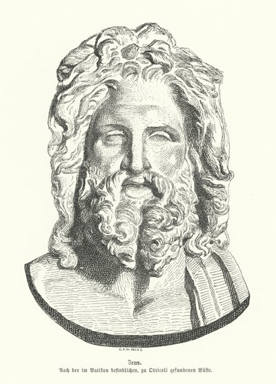 Cabeza de Zeus, dios griego antiguo de German School