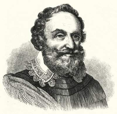Heinrich Matthias, Conde de Thurn, comandante militar bohemio de la Guerra de los Treinta Años (grabado) de German School