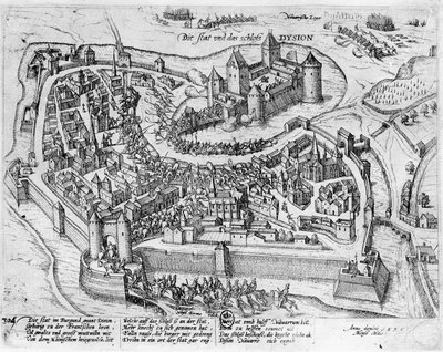 Enrique IV (1553-1610) entrando en Dijon, después de su victoria en Fontaine-Francaise sobre los españoles, 5 de junio de 1595 de German School