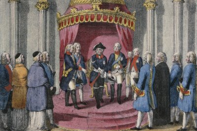 Homenaje de los Estados de Silesia, 7 de noviembre de 1741 de German School