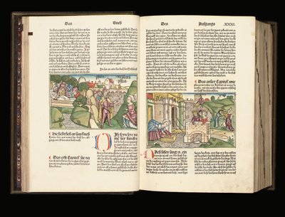 Copia iluminada de la 9ª edición de la Biblia en alemán, Anton Koberger, Núremberg, 1483 de German School