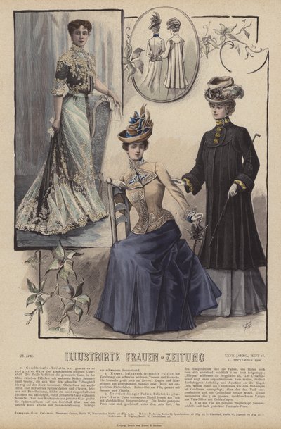 Ilustración para Illustrirte Frauen-Zeitung (litografía a color) de German School