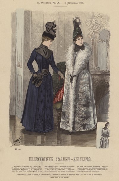Ilustración para Illustrirte Frauen-Zeitung (litografía a color) de German School