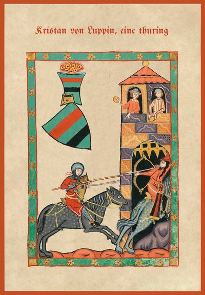 Ilustración de un cancionero medieval de German School