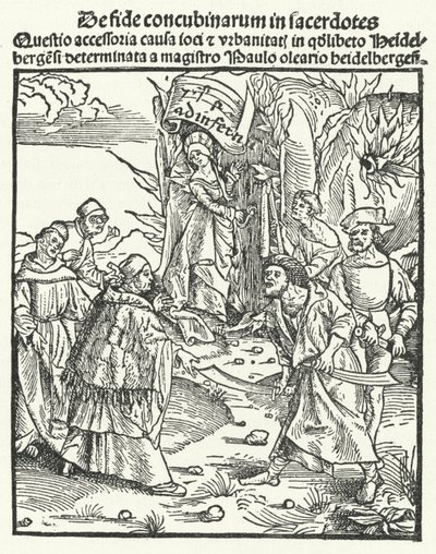 Ilustración de una obra de Jakob Wimpfeling (grabado) de German School