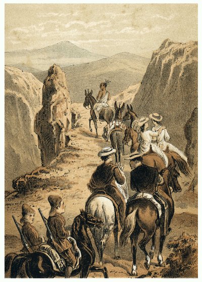 Ilustración de la conquista del Amazonas por los europeos. En “De Bootslieden der Amazon-River”, Karl Muller, Países Bajos de German School