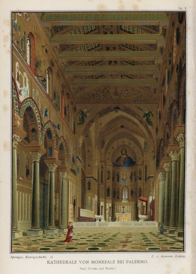 Interior, Catedral de Monreale, Palermo, Sicilia, Italia de German School