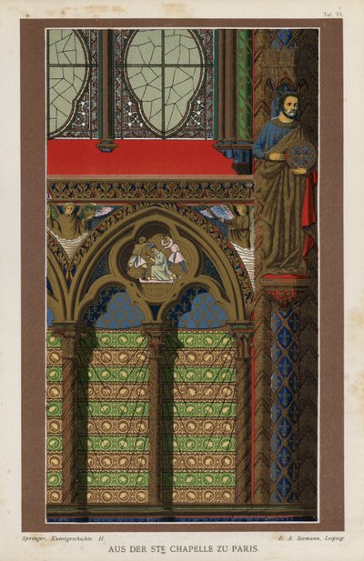 Detalle interior de la Sainte-Chapelle, París, Francia de German School