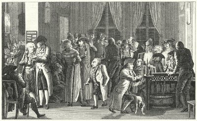 Interior de la cafetería de Richter en Leipzig, c1800 de German School