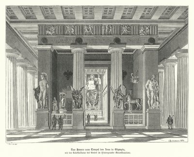 Interior del Templo de Zeus en Olimpia, Grecia Antigua de German School