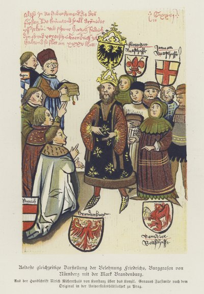 Investidura de Federico V, Burgrave de Núremberg de German School