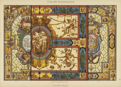 Renacimiento Italiano, Vidrieras (litografía a color) de German School