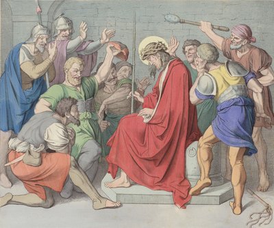 Jesús es coronado de espinas de German School