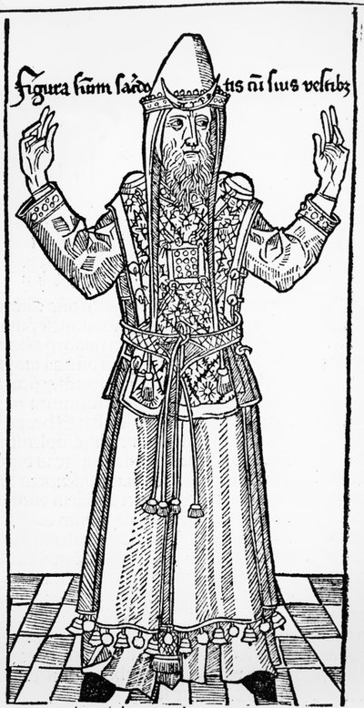 Sumo Sacerdote Judío, de Liber Chronicarum por Hartmann Schedel, publicado en Núremberg, 1493 de German School