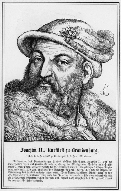 Joaquín II, Elector de Brandeburgo (grabado) de German School