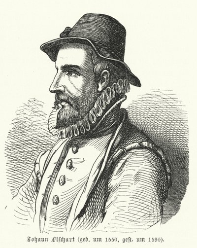Johann Fischart, escritor y satírico alemán (grabado) de German School