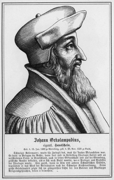 Johann Oekolampadius (grabado) de German School