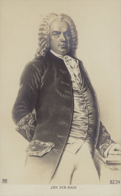Johann Sebastian Bach, compositor, organista, clavecinista, violista y violinista alemán del período barroco (1685-1750) de German School