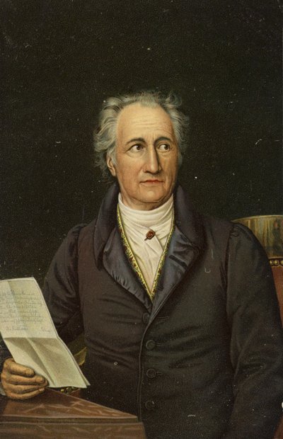 Johann Wolfgang von Goethe (1749-1832), poeta, novelista y dramaturgo alemán (cromolito) de German School