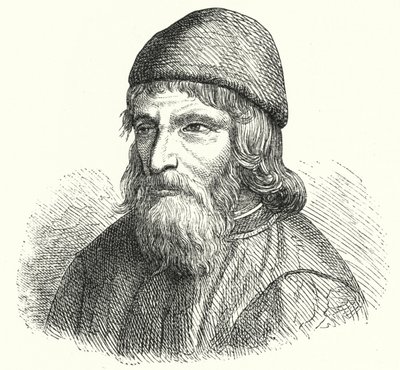 Johannes Trithemius, abad benedictino y polímata alemán (grabado) de German School
