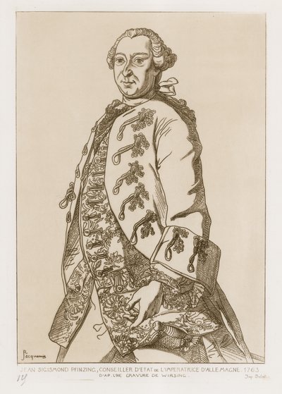 John Sigismund Pfinzing, consejero de estado de la Emperatriz de Alemania, 1763 de German School