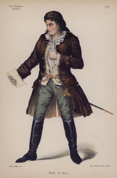 Karl, de Los Bandidos por Friedrich Schiller de German School