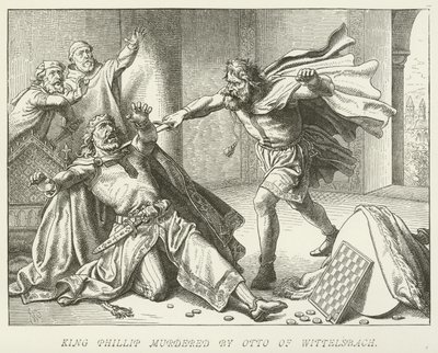 El rey Felipe asesinado por Otto de Wittelsbach de German School