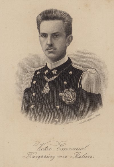 Rey Víctor Manuel III de Italia cuando era Príncipe Heredero de German School