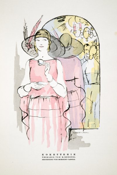 Koketterie, vestido de té de M. Gerstel, de Styl, pub.1922 de German School