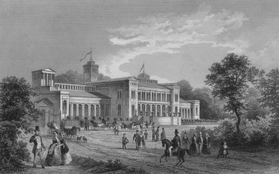 Ópera Kroll, Berlín (grabado en acero) de German School