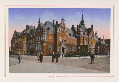 Leipzig, casa del librero (litografía en color) de German School