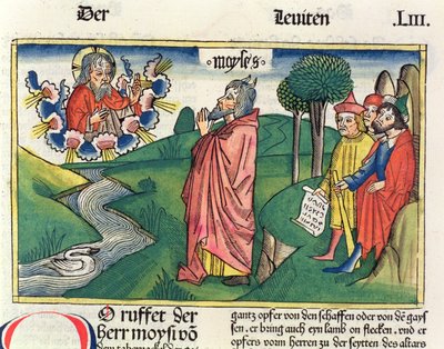 Levítico 1:1-7 La Ley de las Ofrendas, de la Biblia de Núremberg (Biblia Sacra Germanaica) de German School