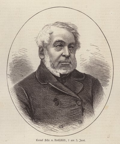 Lionel de Rothschild, banquero, político y filántropo británico (grabado) de German School