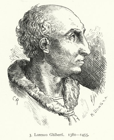 Lorenzo Ghiberti, artista florentino del Renacimiento temprano que diseñó las puertas de bronce del Baptisterio de Florencia de German School