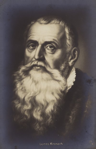 Lucas Cranach el Viejo, pintor y grabador alemán (litografía) de German School