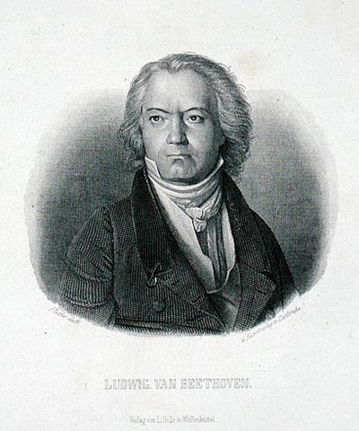 Ludwig van Beethoven (1770-1827) (grabado) de German School