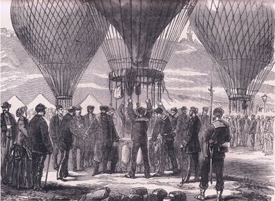 M Gambetta partiendo hacia Tours, Historia de la guerra entre Francia y Alemania de Cassell, publicada por Cassell and Company Limited, c.1890 de German School