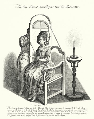 Máquina para tomar siluetas (grabado) de German School