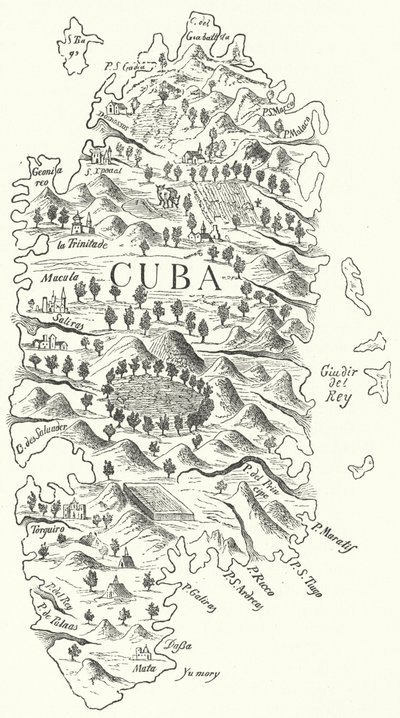 Mapa de Cuba, c.1500 de German School