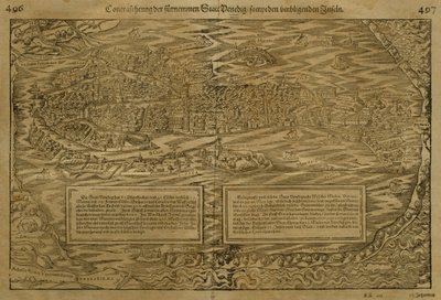 Mapa de Venecia, por Sebastian Munster (1488-1552) publicado en Basilea, c.1560 de German School